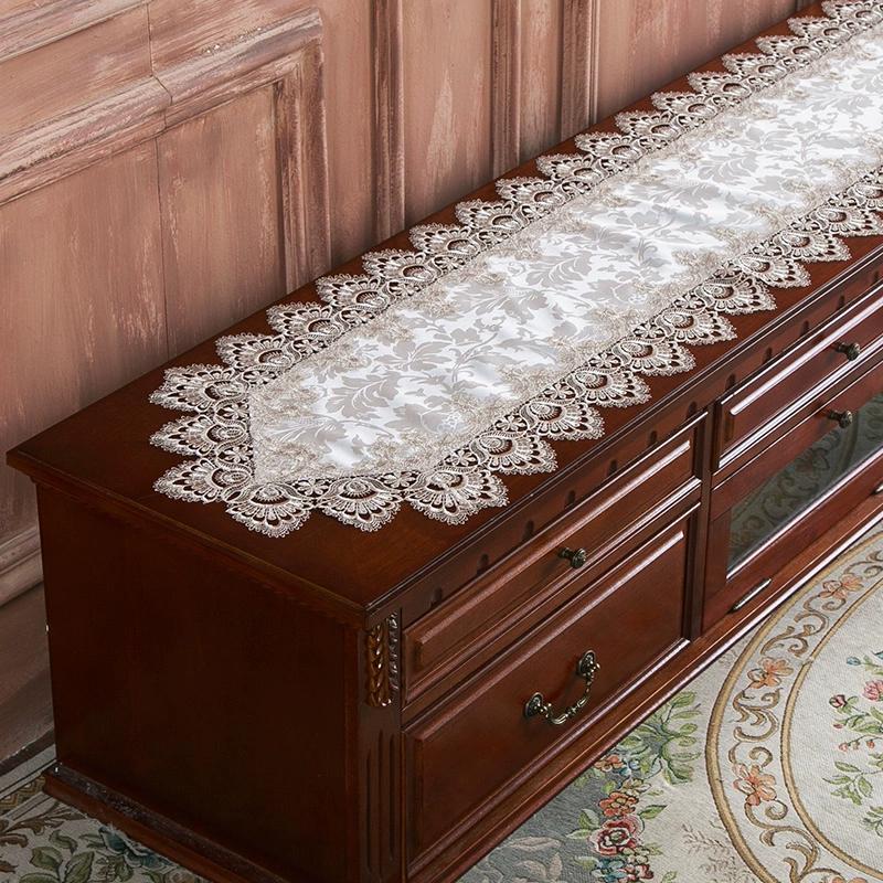 Новая популярная скатерть для ТВ-шкафа, европейский коврик для журнального столика, кружевной чехол, зеленый туалетный столик Капитан, настольный флаг, пылезащитный тканевый чехол