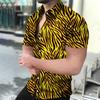 Летние мужские гавайские рубашки с воротником Camisa Леопардовые рубашки с 3D-принтом Мужские и женские рубашки с коротким рукавом Однобортная блузка