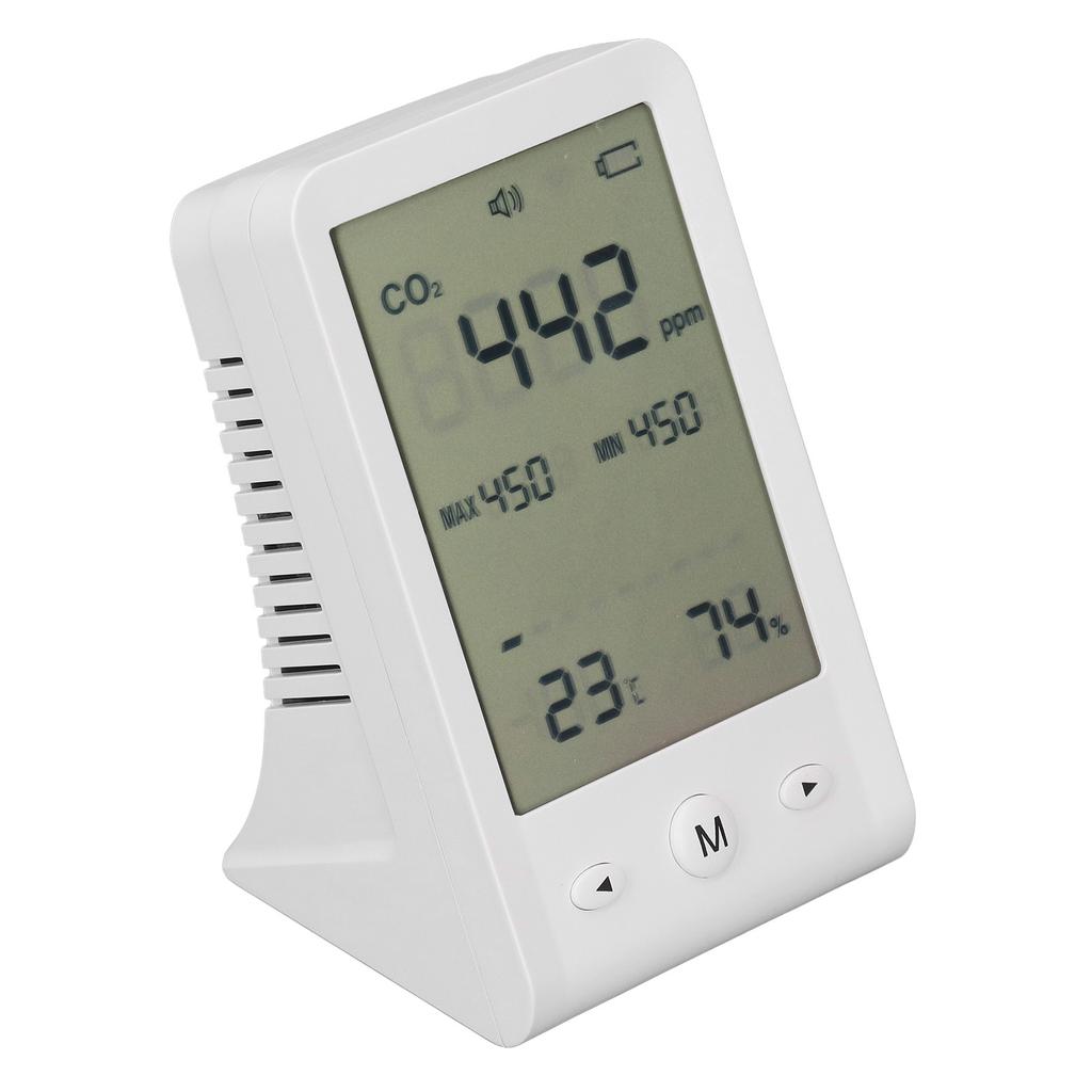 Монитор CO2, термометр, гигрометр, высокоточный настольный детектор CO2, измеритель качества воздуха в помещении с