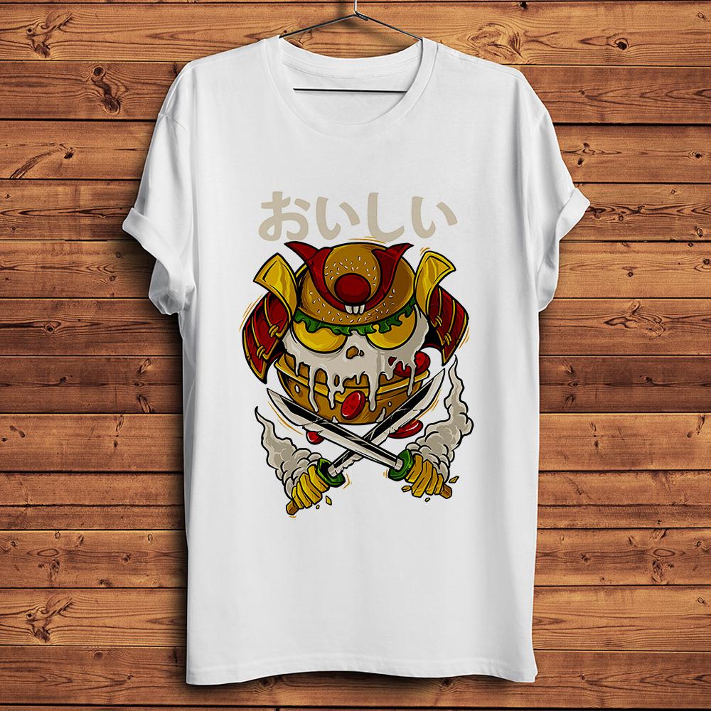 Japan Anime Hamburg Samurai Buger Funny T-shirt Men,Homme Casual Short Sleeve TShirt,Unisex Str