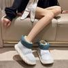 Fashion Women's Down Fabric Cotton Slippers  Winter Plush Warm Comfortable Lightweight Snow Boots Anti Slip Waterproof Casual Shoes