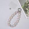 Detachable Crystal Bead Pendant Transparent Phone Lanyard Crystal Bead Keychain  for Women Girls