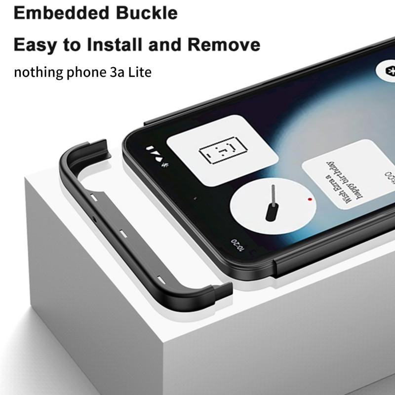 Чехол для Nothing Phone 3a Lite с магнитным держателем, вращающимся на 360°, совместимый с беспроводной зарядкой, противоударный, жесткий корпус, двухцветный дизайн