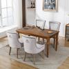 Luxurious Dining Chair (Kitchen Chair Living Room Chair, 4 pcs), Upholstered Chair with Nailhead Trim, Solid Wood Legs, Velvet Cover, Grey