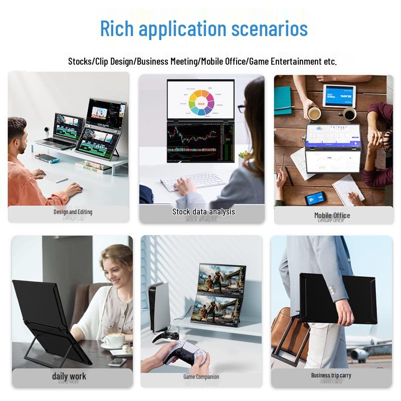 14" Киберспортивный игровой монитор, 1200P, Металлический корпус, Питание по одной линии, Расширенный дисплей для PS5