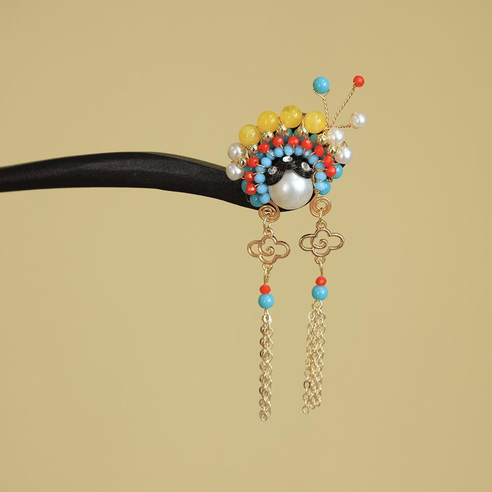 Tassel New Chinese Style Hair Clip Red Hanfu Hairpin Beijing Opera Hair Accessories Bridal