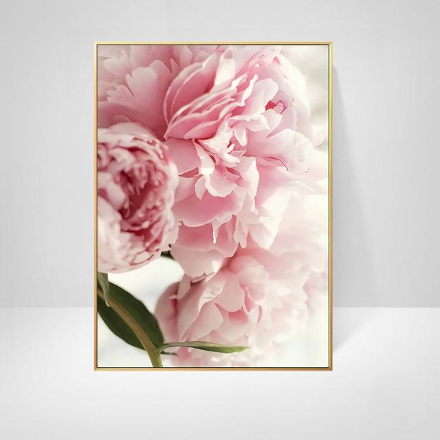 Pink Peony Canvas Painting Poster and Print Flower Letter Quote Nordic Wall Art Floral Picture Bedroom Decor Home Decoration Art