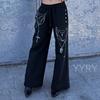 Unisex Hooded Zipper Detachable Fuzzy Hat Print Sweatshirt Pants Set Long Sleeve Loose Fit Hip Hop Style