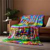 Psychedelic Peace Bus Blanket for all seasons blanket lunch break throw gift