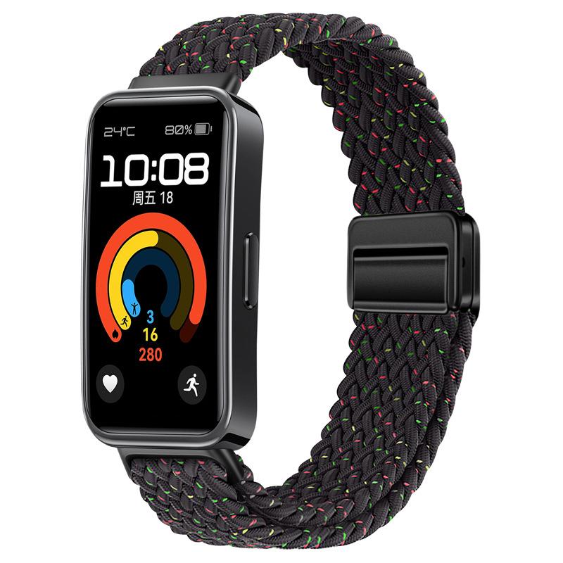 Плетеный нейлоновый ремешок-петля для Huawei Band 10 9 8, регулируемый браслет с магнитной застежкой для Huanwei Band 10/9, аксессуары для браслета