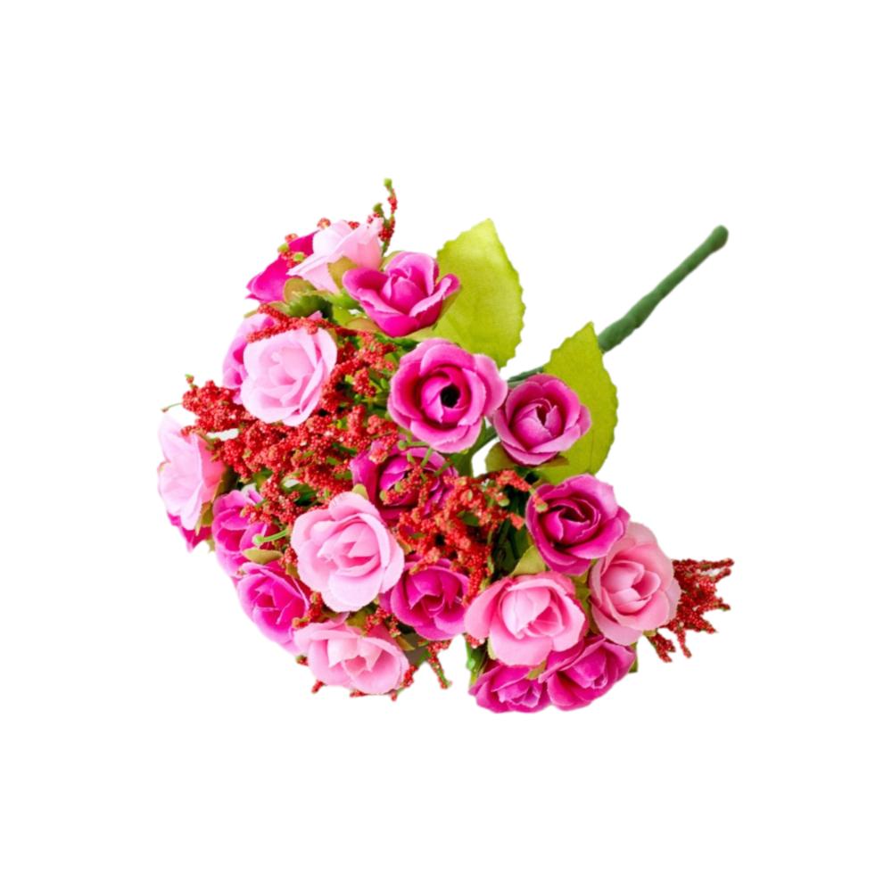 Шелковый цветок Искусственный цветок Букет из 21 головки Без вазы Роза Искусственный цветок Украшения