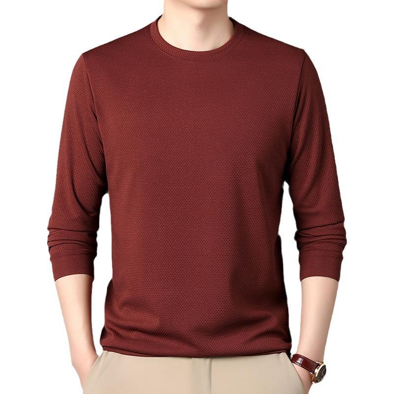 Мужская футболка высокого качества из полиэстера с принтом, подростковые топы, рубашка с круглым вырезом, модная новинка с длинным рукавом