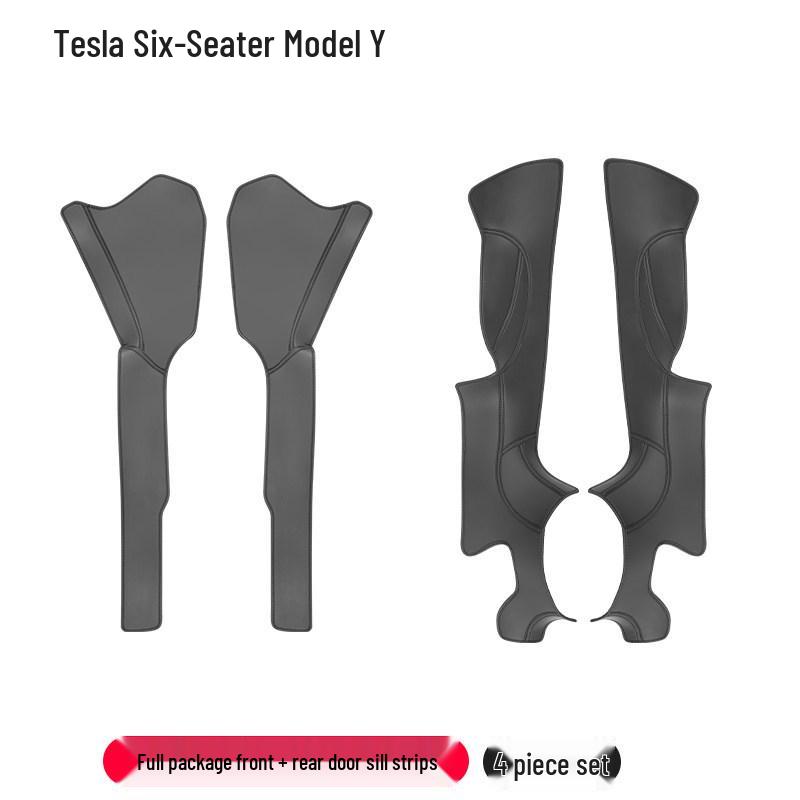 Защита передних дверей и накладки на пороги для Tesla Model Y/YL 6-местной - Аксессуар с полным покрытием