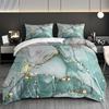 3ocs Bedding Set Green Gilding Marble Texture Print Cozy Duvet Cover Set King Queen Twin Single Size Birthday Gift Bedroom Decor