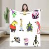 I'm Mr Frog Smiling Friends Blanket  Warm Soft Funny Plush Throw Blanket For Couch Bed Decorative Flannel Bedspread Bed Cover