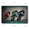 F1 Motorcycle Racing Vintage Metal Poster Racer Athlete Retro Tin Sign Auto Club Wall Art Decoration Plaque Home Decor Aesthetic