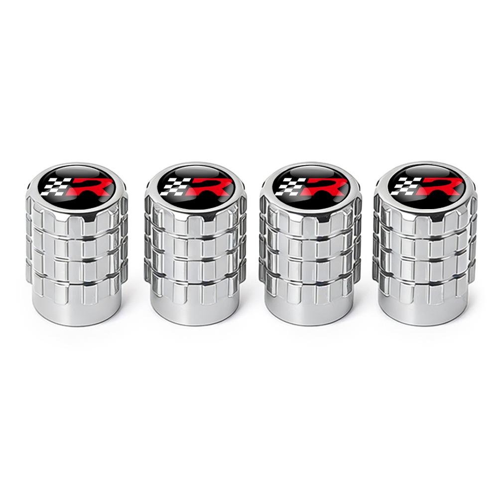 Car Emblem Wheel Tire Valve Caps Tyre Air Stem Cover Accessories For SEAT Ibiza Leon e-Racer Formentor Cupra Ateca FR Arona Exeolsj098