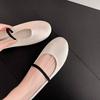 [Shei Su Yinyin] Waxy Jiji~ the Ro * Shallow Mouth Flat Bottom Mary Jane Ballet Single Shoes Women's Grandma Shoes
