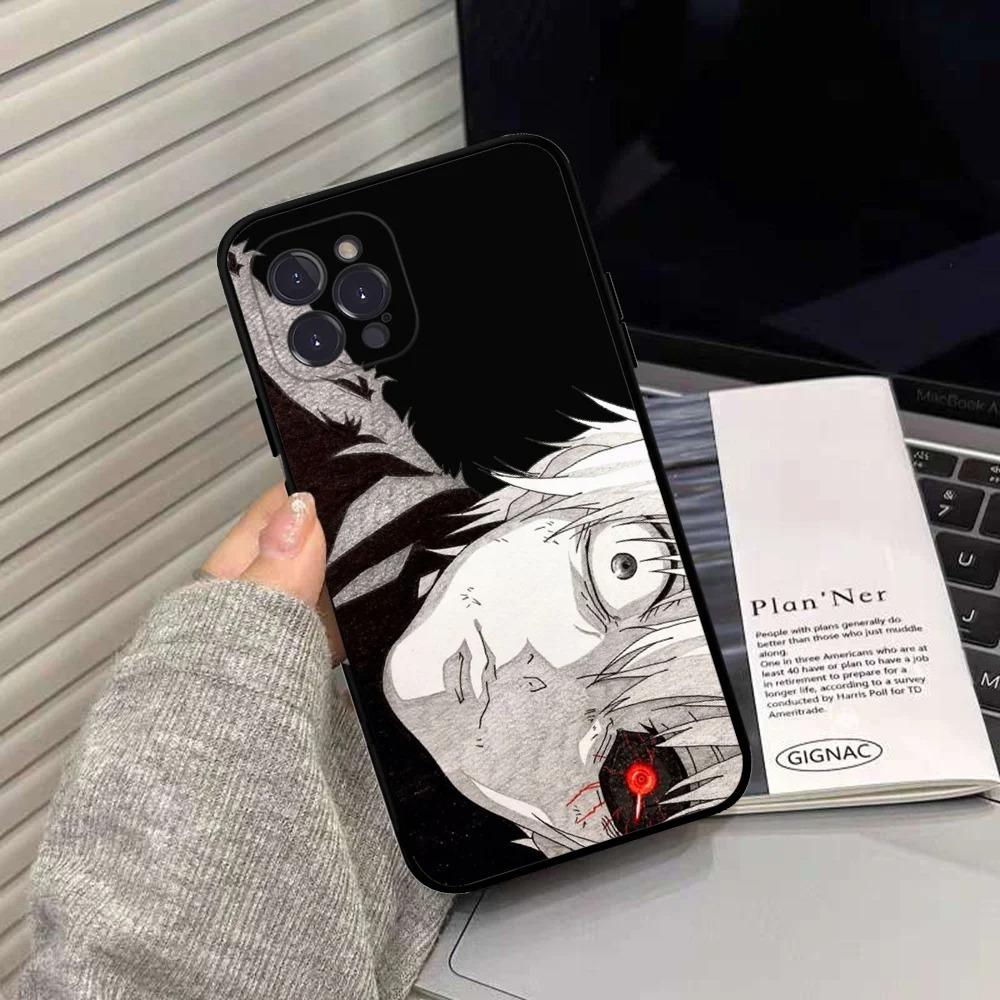 Чехол для телефона Tokyo Ghoul Канеки Кен для iPhone 16 15 14 13 12 11 Pro Max XS X XR 7 8 SE Силиконовый Мягкий Чехол