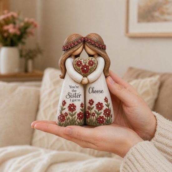 Статуэтка сестринства, Сестры навсегда, Ручная работа, Скульптура из смолы с 2, 3, 4 фигурками сестер, Подарки на дружбу для женщин