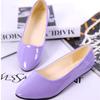Shallow Single Shoes Pu Patent Leather Flats Spring Casual Round Tow Candy Color Ballet Sansals