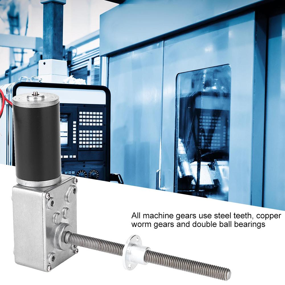 Motor Worm Gearbox High Torsion 8mm Screw Shaft with Flange for Electric WindowReduction Ratio 200