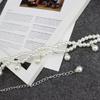 Stylish Pearl Waist Chain For Decorative Dresses Featuring Delicate Butterfly Accents And Rhinestones