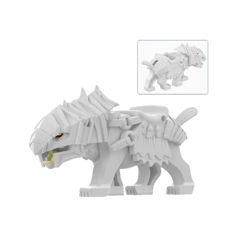 MOC Medieval Animal Zoo Farm Dragon Action Figures Building Blocks Gold Red Dragons Wolf Snake Monsters Beast Bricks Toys Gifts