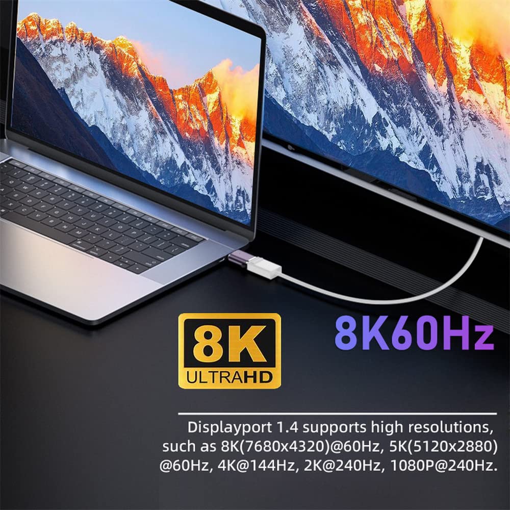Xiwai 8K Мини DisplayPort Папа на Мини DP Мама 60 Гц Адаптер для UHD 4K 144 Гц Ультра HD Ноутбука ПК Монитора Видео 1.4 76804320