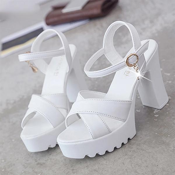 Женские сандалии на высоком каблуке с открытым носком и платформой, босоножки на танкетке с пряжкой, женская обувь, женские босоножки на высоком каблуке на платформе, высокие каблуки