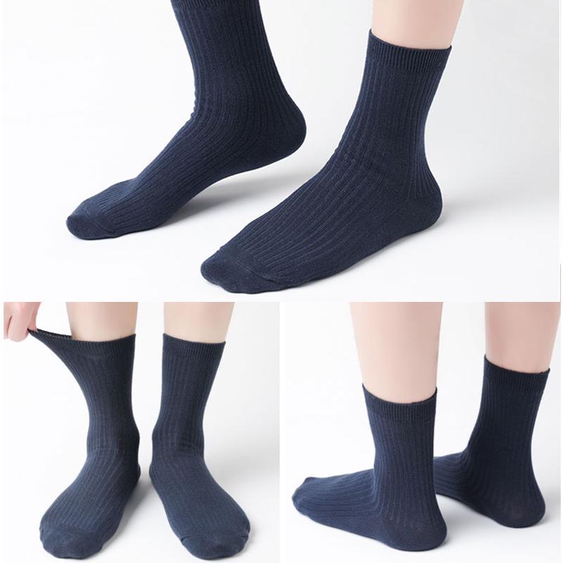 100% Pure Cotton Men Socks Casual Business Stripe Deodorant Breathable Man Travel Summer Winter Sock