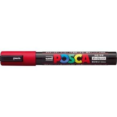 Mitsubishi Pencil Posca Medium Dark of Tip, PC-5M, Красный, PC5M.14 (Пакет 10)
