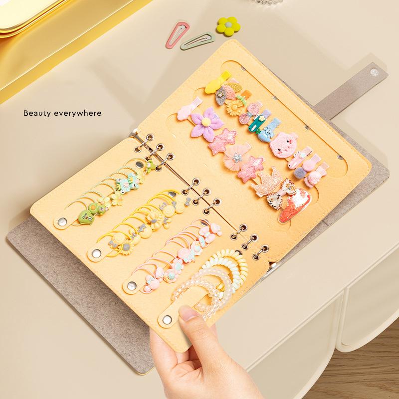 Книга-органайзер для бантов для волос, большая емкость, держатель для повязки на голову, заколка для волос, экономящий место, аксессуар для комнаты для девочек