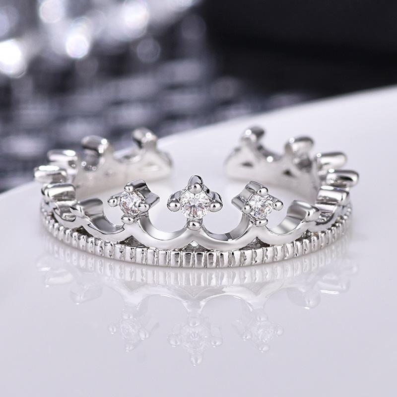 Серебряное кольцо с корейской цветочной короной — оригинальный дизайн богини для женщин