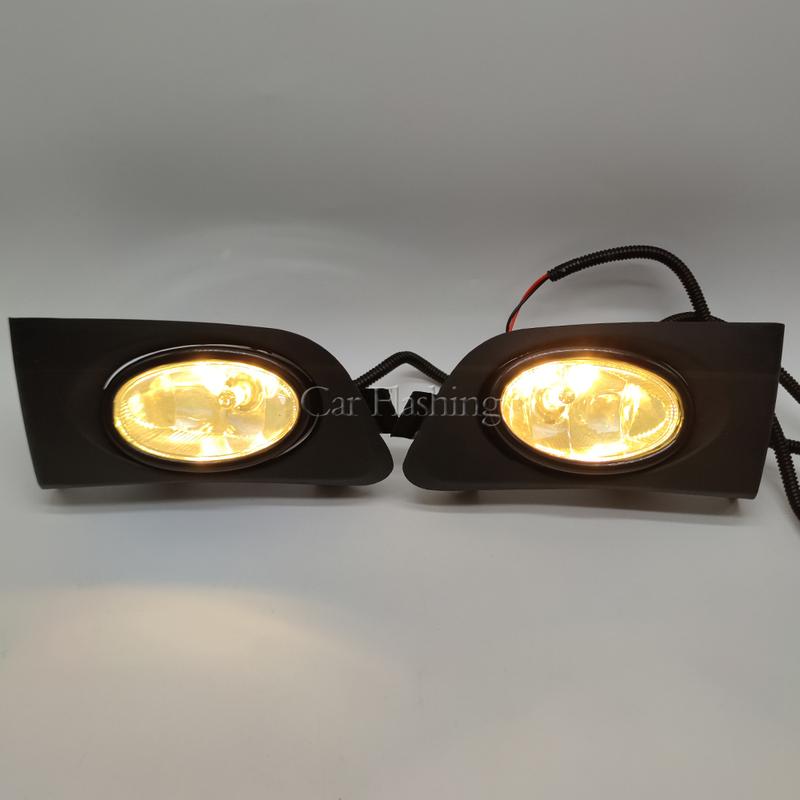 Car LED Front Bumper Light For HONDA Civic 2001 2002 ES Drive Fog Lamp Harness Kit Fog light cover with Wire Switch Bulb