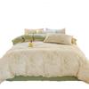 Class A Fresh Four-Piece Set: Washed Cotton Bed Sheet & Duvet Cover with Double Layer Gauze - Home Bedding Collection