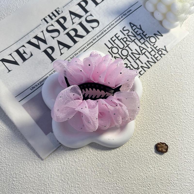 Элегантный темперамент сетка пузырь заколка для волос для женщины простота пучок акула клипса модная девушка заколка для хвостика коготь для волос