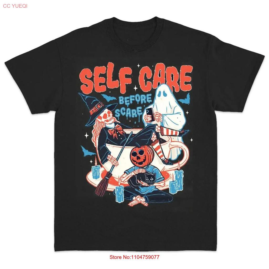 Retro Self Care Horror T Shirt S 5XL vintage Washed Breathable streetwear graphic designer clothes Unisex Casual homme Stylish