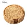 6 шт./набор подставок для напитков, набор круглых столовых приборов, подставок под тарелки, ковриков из ротанга, плетеных подложек, распродажа товаров