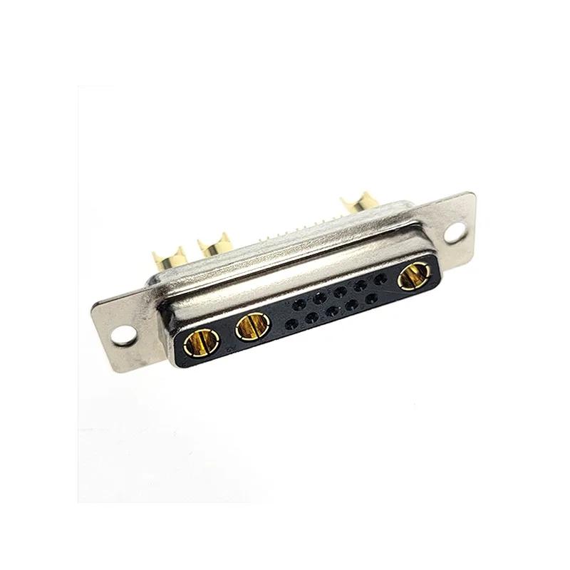 DB Plug 13W3 30A Gold Plated Male / Female High Current Connector D-SUB Adapter Solder Type 13Pin Plug Socket Welding High Power