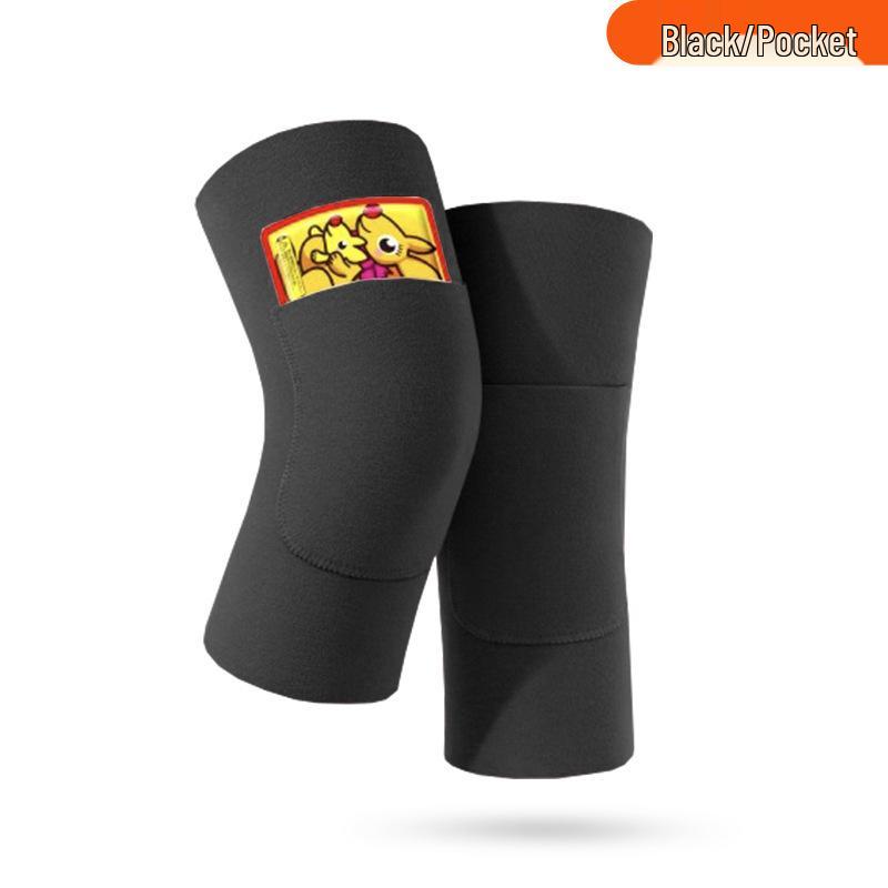 Бархатные флисовые наколенники для защиты от холода - Унисекс и с подогревом для пожилых людей для осени/зимы