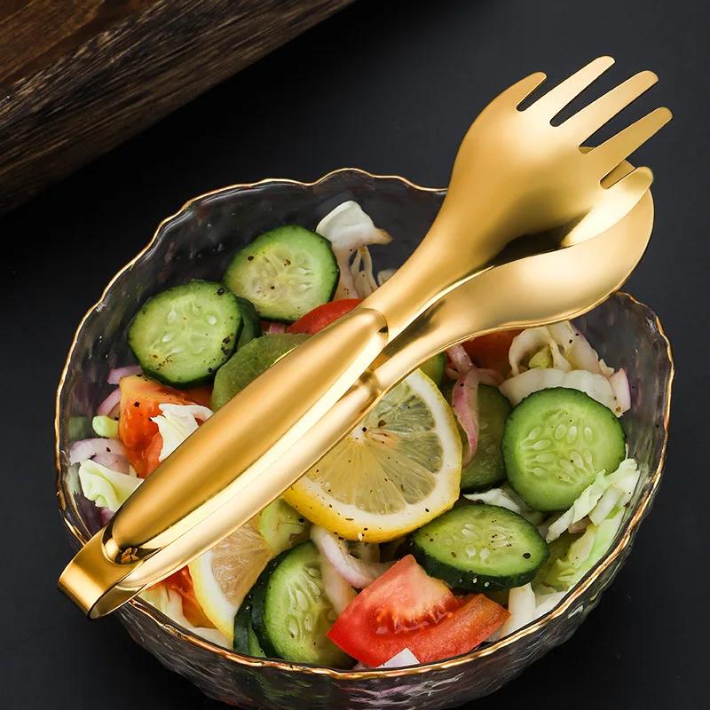 Non-Slip Stainless Steel Food Tongs Meat Salad Bread Serving Tongs For Barbecue Kitchen Accessories Cooking Utensils