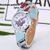 Trendy Spider Boys Watch Childrens Quartz Cartoon Pu Strap Wristwatch