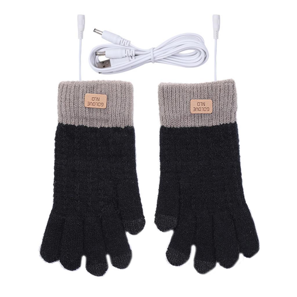 USB Heating Gloves for Men Women Adjustable Heated Thermal Gloves Heated Hand Warmers for Outdoor Skiing Cold Weather
