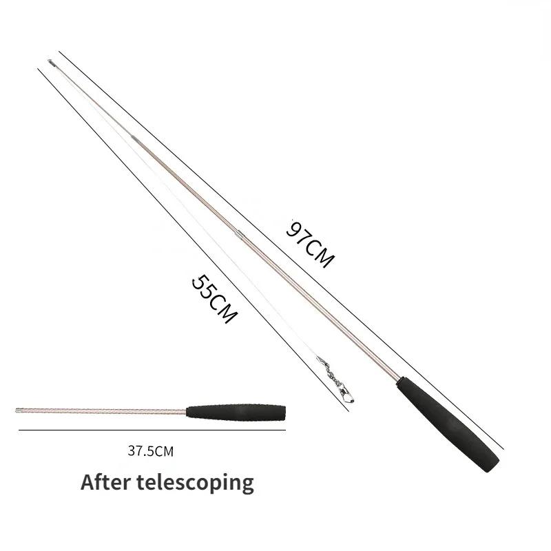 Кошачья палочка-дразнилка, гибкая, трехсекционная, телескопическая, удочка, игрушка для кошек, забавная палочка для кошек, удочка для ловца игрушек, незаменимый артефакт для кошек