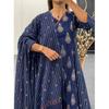 Women Indian Pakistani Kurta Pant Dupatta Suit Set Party Wear Top Tunic Kurti VF-1895a