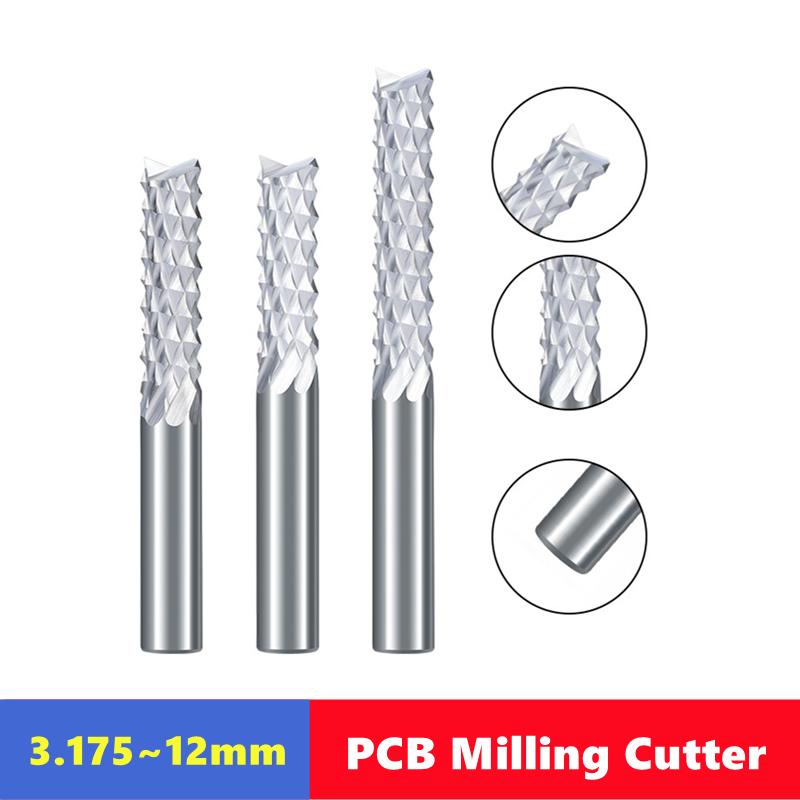 PCB corn milling cutter Carbide End Mill 3.175/4/6/6.35/8/10/12mm shank, CNC Cutting Milling PCB MDF ABS Tools Router Bit