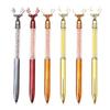 6Pcs Antler Ballpoint Pen Twist Action Novelty Writing Pen Christmas Stocking Fillers for Student Reward Christmas Gift