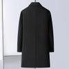 Men's Medium and Long Winter Business Lapel Solid Color Casual Removable Goose Down Liner Woolen Coat Men's Coat