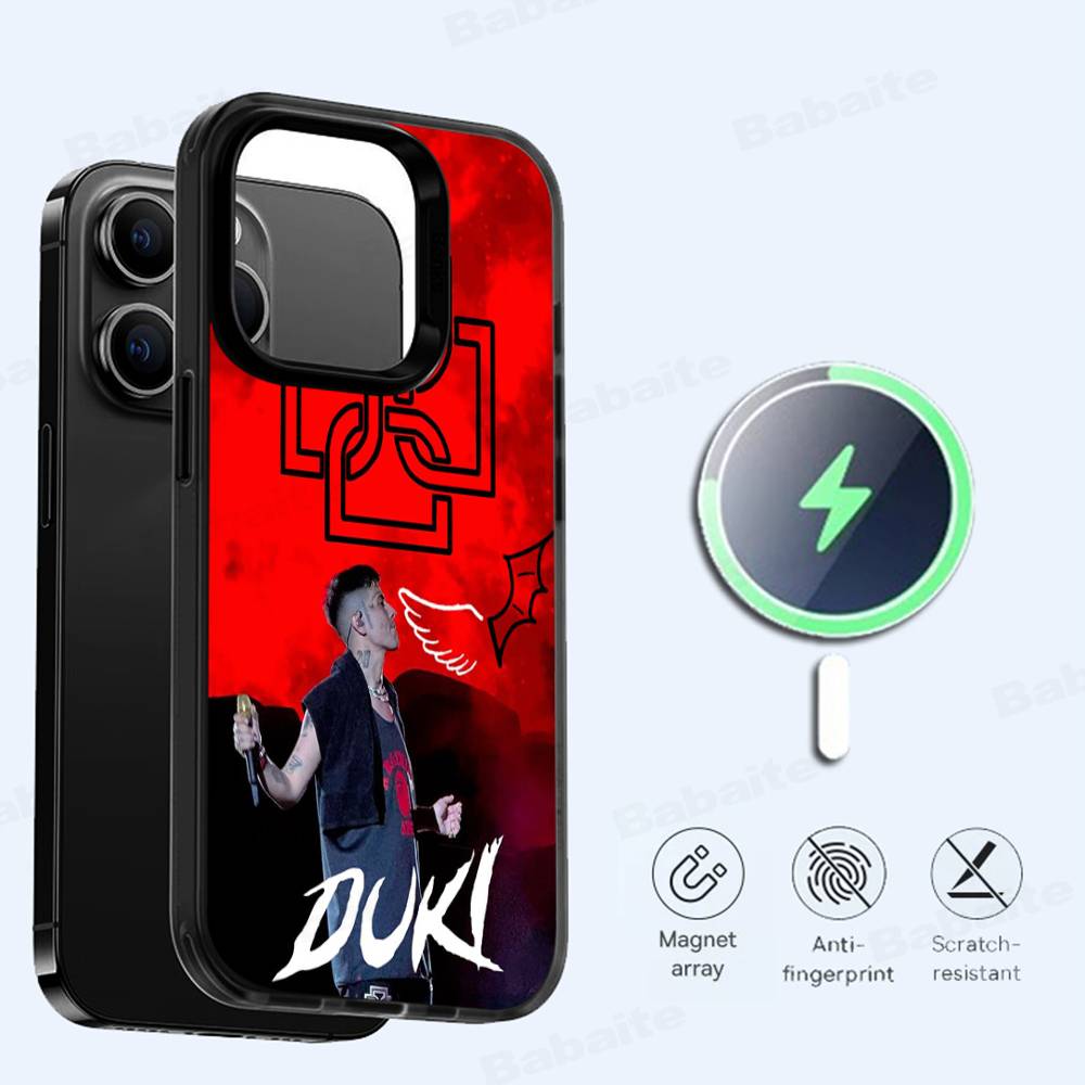 Модная Rapper DUKI Магнитная Беспроводная Для Чехла Телефона Для IPhone 17 16 15 14 13 12 11 Pro Max Plus Mag Чехол для Телефона